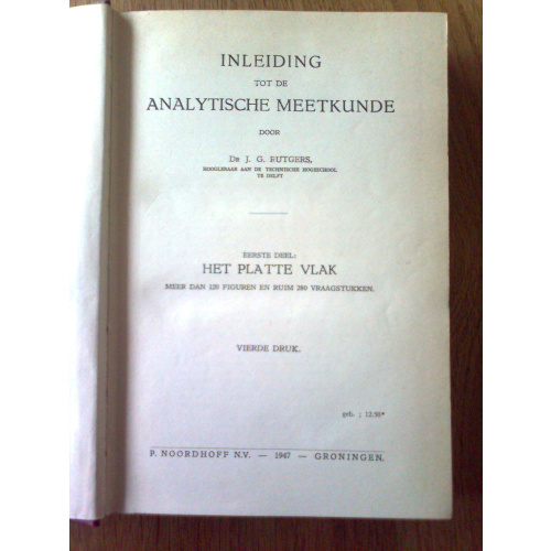 Inleiding tot de Analytische Meetkunde 1: Het Platte Vlak