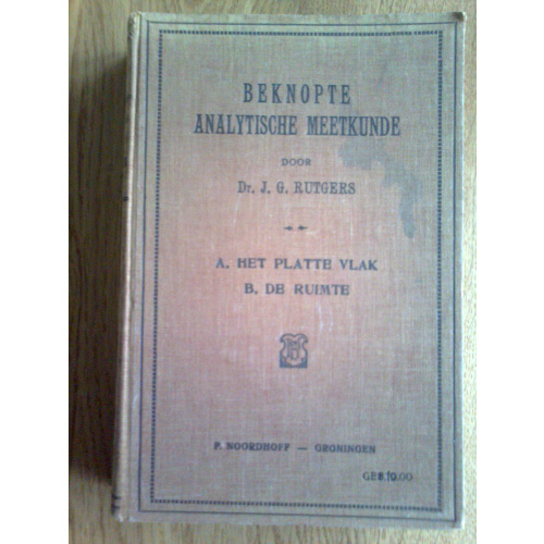 Beknopte Analytische Meetkunde