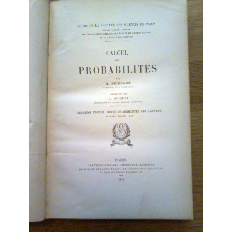Calcul des Probabilites
