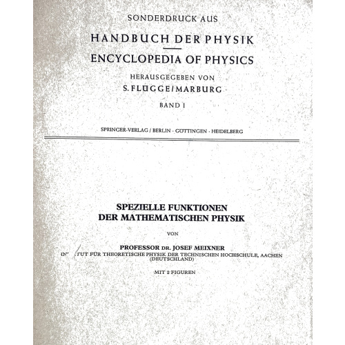 Spezielle Funktionen der Mathematische Physik