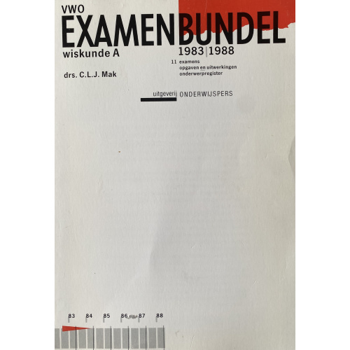 Examenbundel vwo wiskunde A 1983/1988