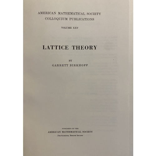 Lattice Theory