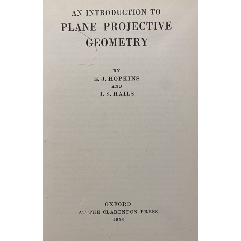 An Introduction to Plane Projective Geometry