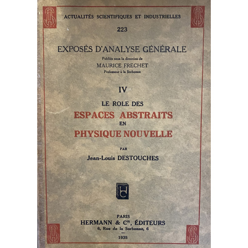 Le Role Des Espaces Abstraits Physique Nouvelle