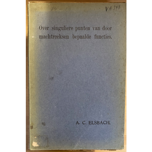 Over singuliere punten van door machtreeksen bepaalde functies.