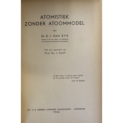 Atomistiek zonder Atoommodel
