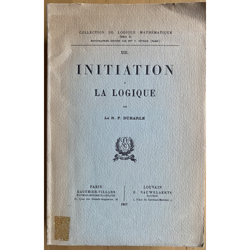 Initiation a la Logique