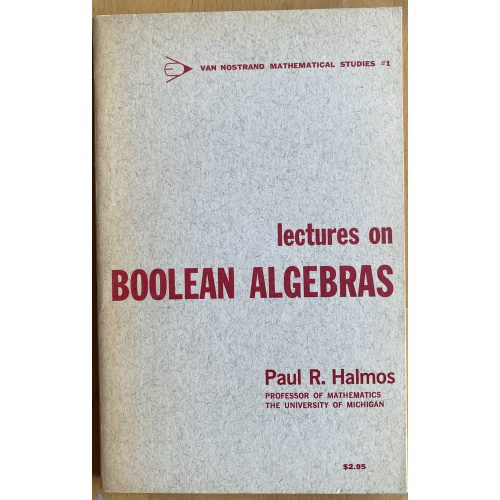 Lectures On Boolean Algebras