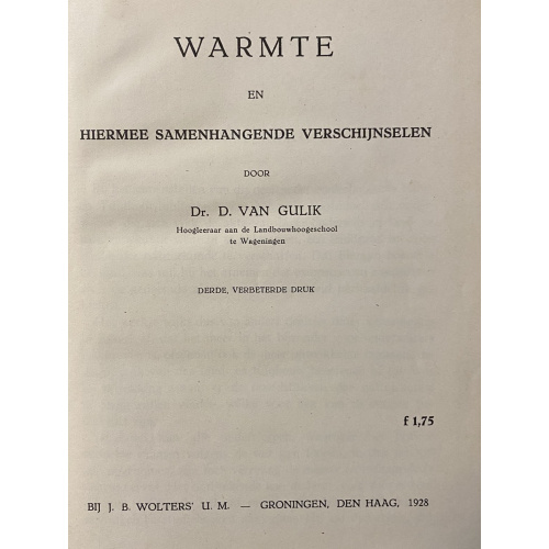 Warmte En Hiermee Samenhangende Verschijnselen