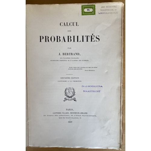 Calcul Des Probabilites