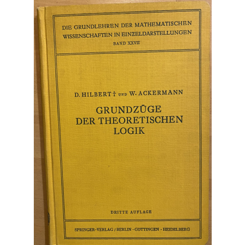 Grundzuge Der Theoretischen Logik