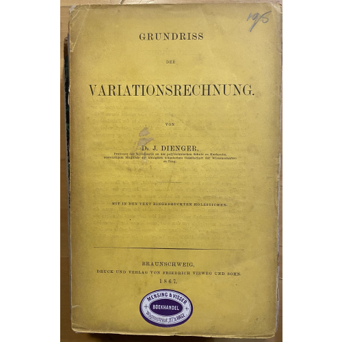 Grundriss Der Variationsrechnung.