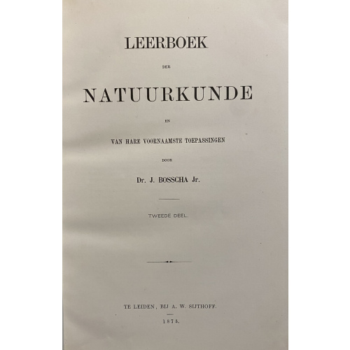 Leerboek Der Natuurkunde En Van Hare Voornaamste Toepassingen