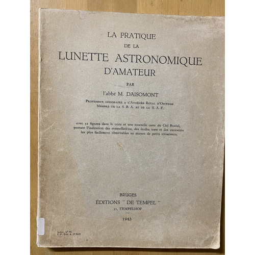 La Pratique De La Lunette Astronomique D'amateur