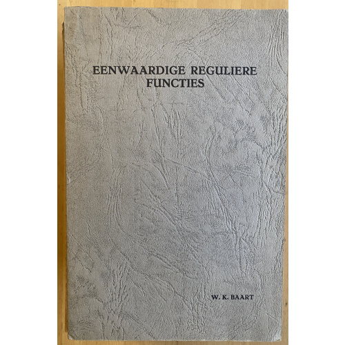 Eenwaardige Reguliere Functies