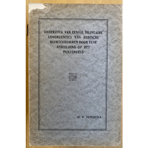 Onderzoek Van Eenige Bilineaire Congruenties Van Kubische Ruimtekrommen Door Eene Afbeelding Op Het Puntenveld