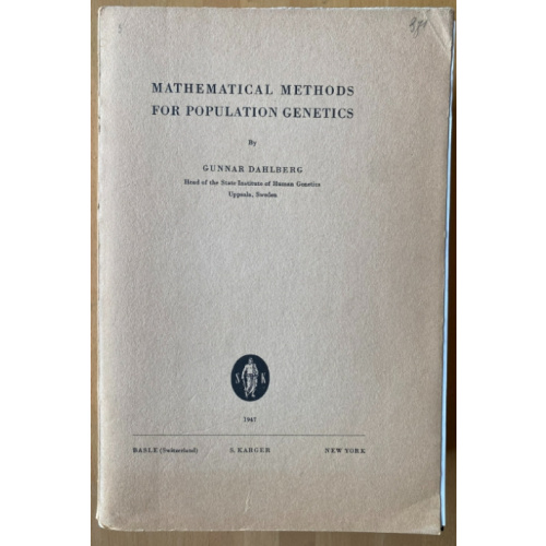 Mathematical Methods For Population Genetics