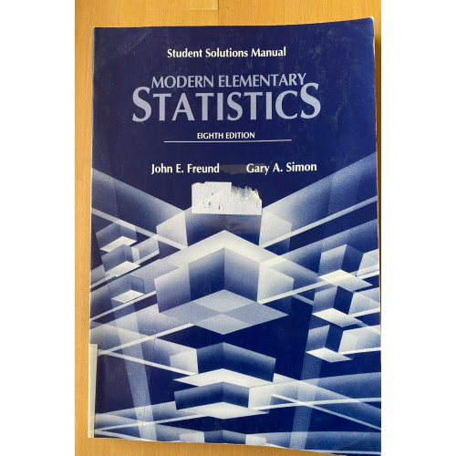 Modern Elementary Statistics