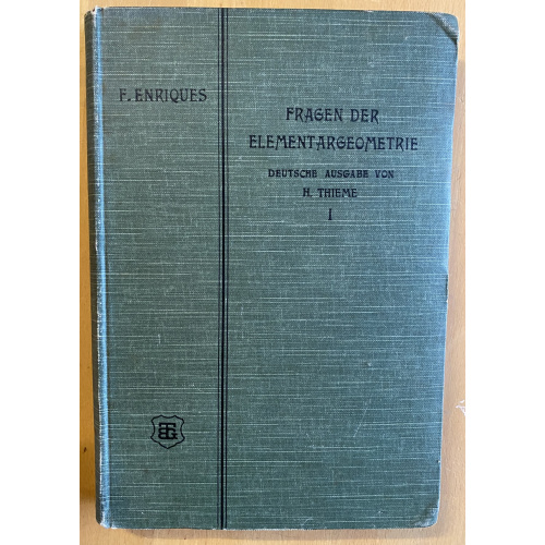 Fragen Der Elementargeometrie