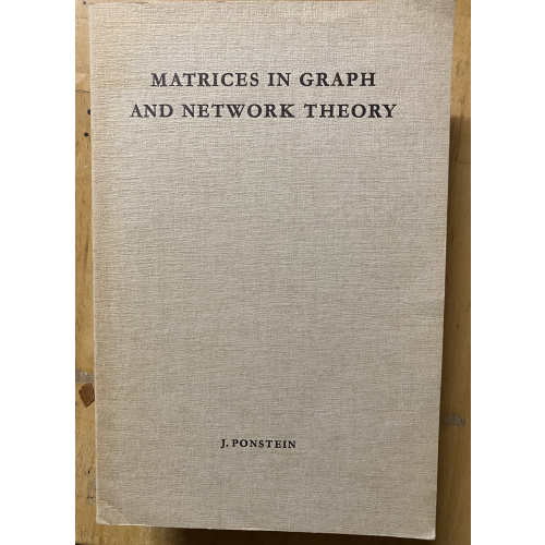 Matrices In Graph And Network Theory