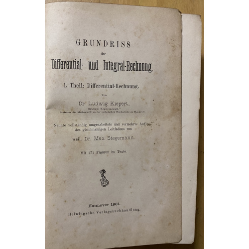 Grundriss Der Differential- Und Integral-Rechnung (I. Theil: Differential-Rechnung)