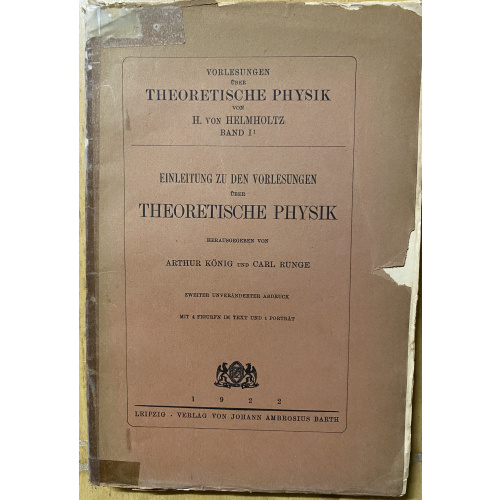 Einleitung Zu Den Vorlesungen Uber Theoretische Physik