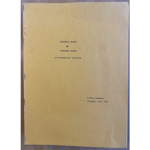 Oneindig Klein En Oneindig Groot In Verband Met Limieten