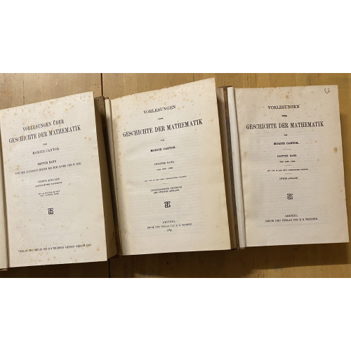 Vorlesungen Uber Geschichte Der Mathematik (drie delen)