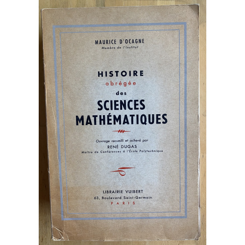 Histoire Abregee Des Sciences Mathematiques