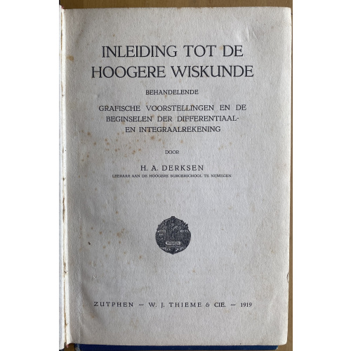 Inleiding tot de Hoogere Wiskunde