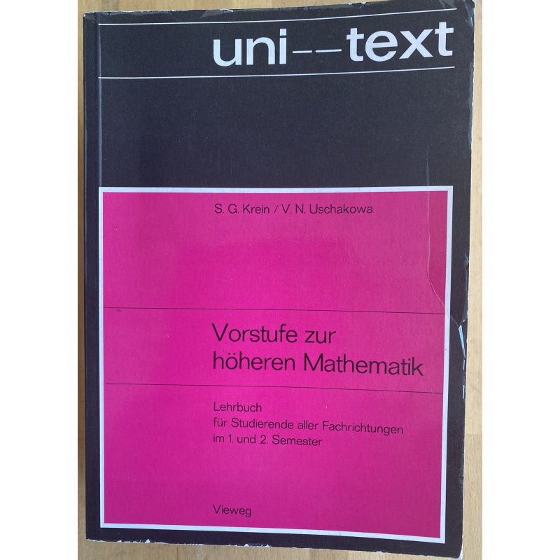 Vorstufe zur hoheren Mathematik
