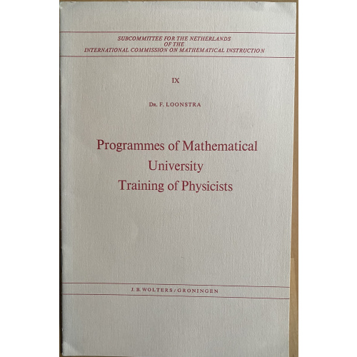 Programmes Of Mathematical University Training Of Physicists