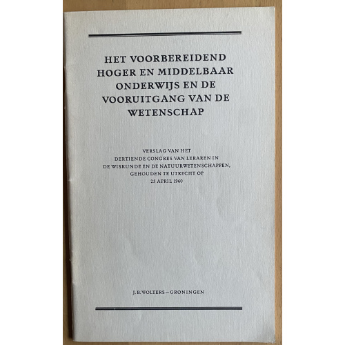 Het Voorbereidend Hoger En Middelbaar Onderwijs En De Vooruitgang Van De Wetenschap