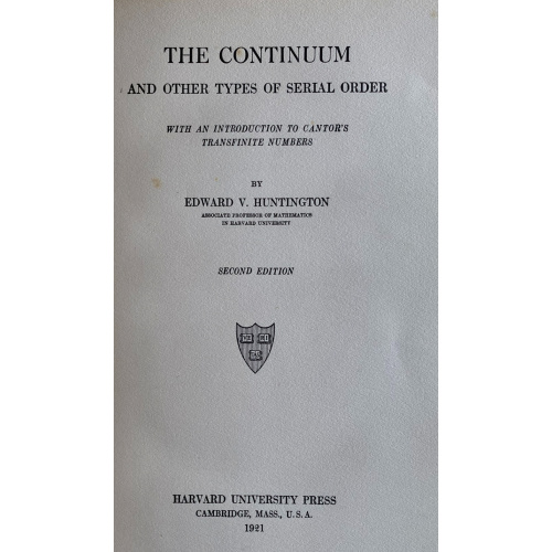 The Continuum And Other Types Of Serial Order