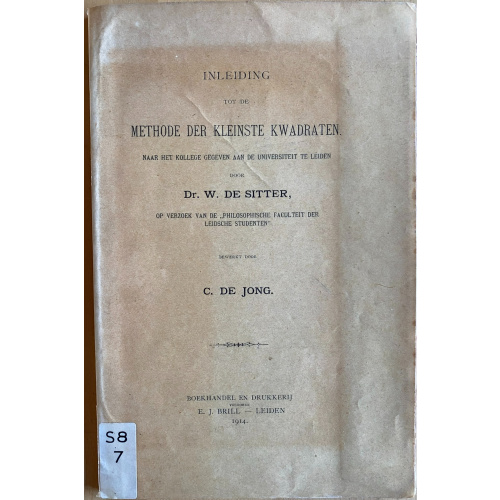 Inleidending Methode Van De Kleinste Quadraten.