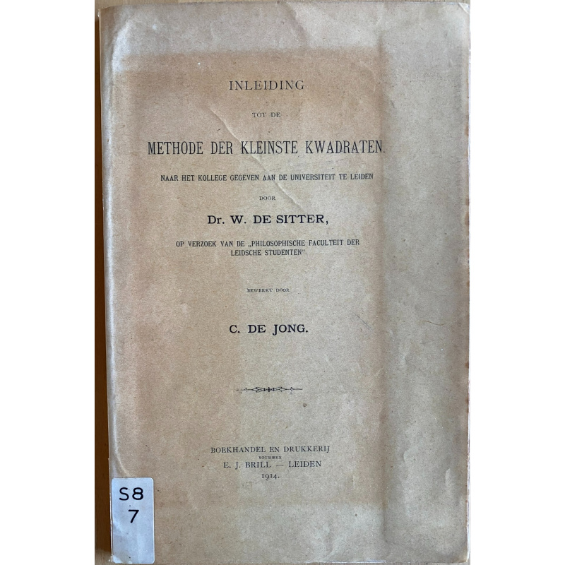 Inleidending Methode Van De Kleinste Quadraten.