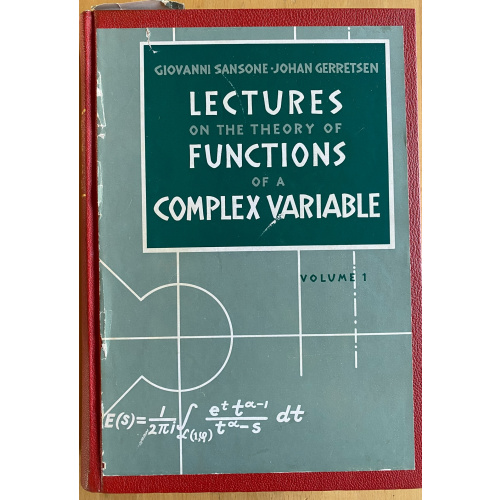 Lectures On The Theory Of Functions Of A Complex Variable