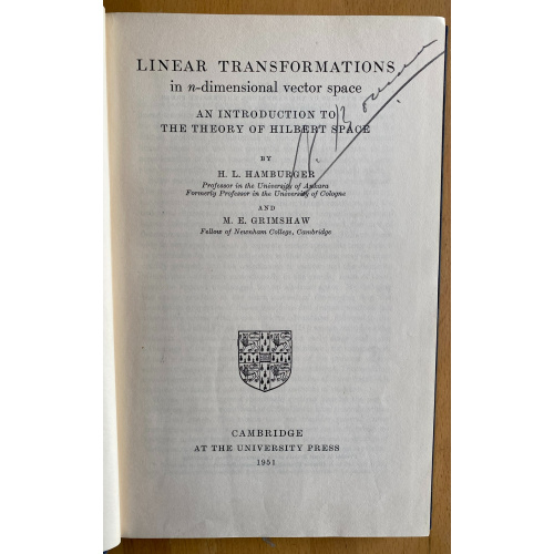 Linear Transformations in n-dimensional vector space