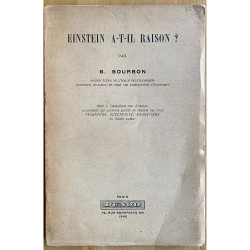 Einstein A-T-Il Raison ?