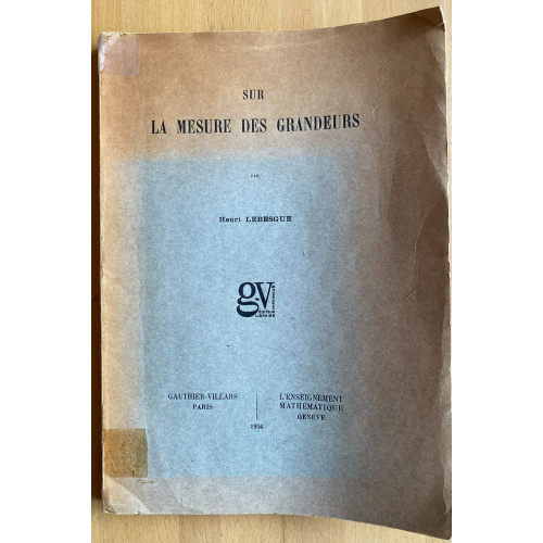 Sur La Mesure Des Grandeurs
