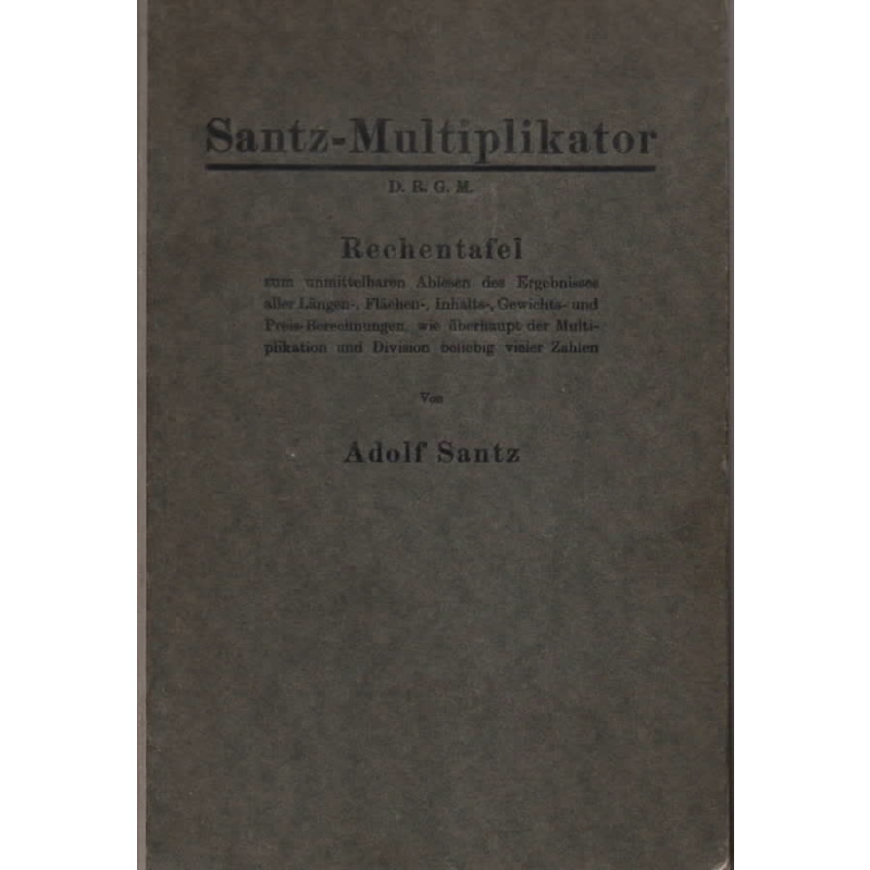 Santz-Multiplikator Rechentafel