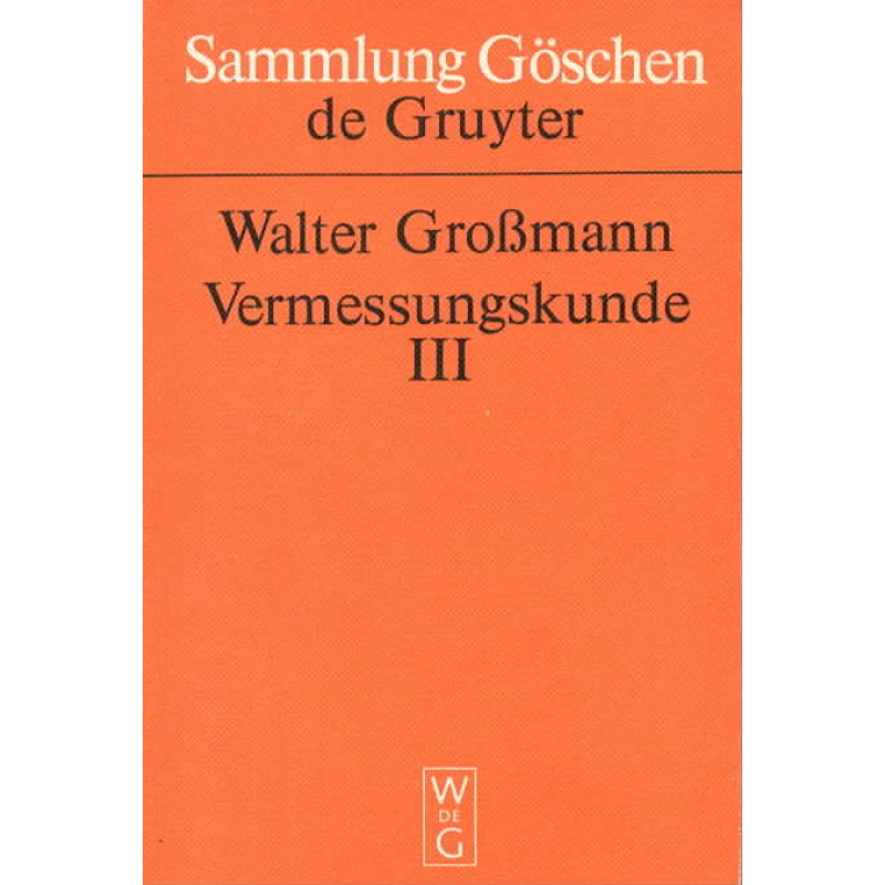 Vermessungkunde III
