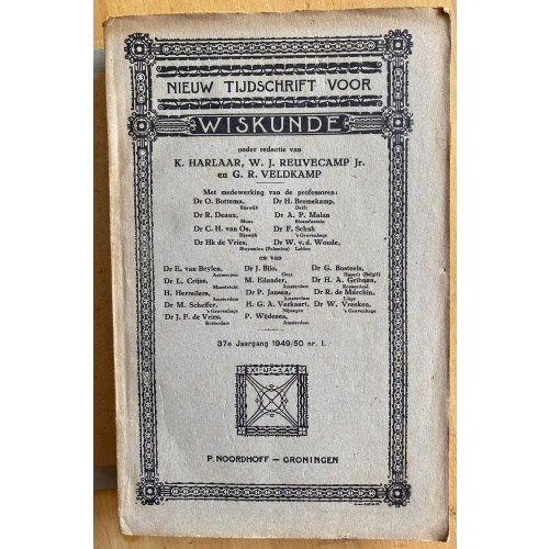 Nieuw Tijdschrift voor Wiskunde jaargang 37 (1949-50)