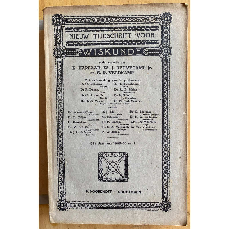 Nieuw Tijdschrift voor Wiskunde jaargang 37 (1949-50)