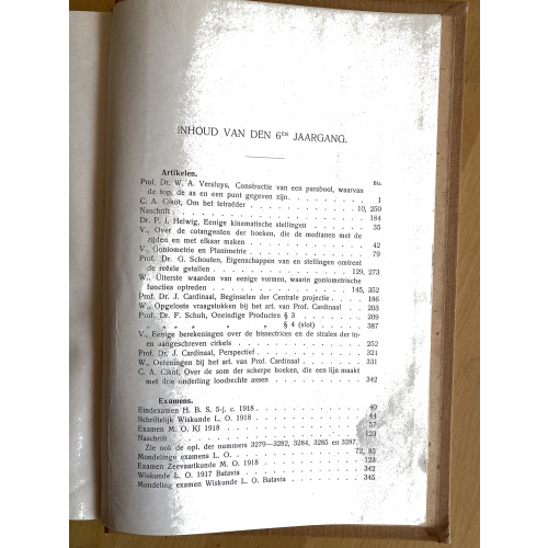 Nieuw Tijdschrift voor Wiskunde jaargang 6 (1918-19)