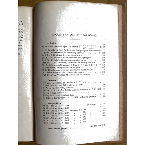 Nieuw Tijdschrift voor Wiskunde jaargang 8 (1920-21)