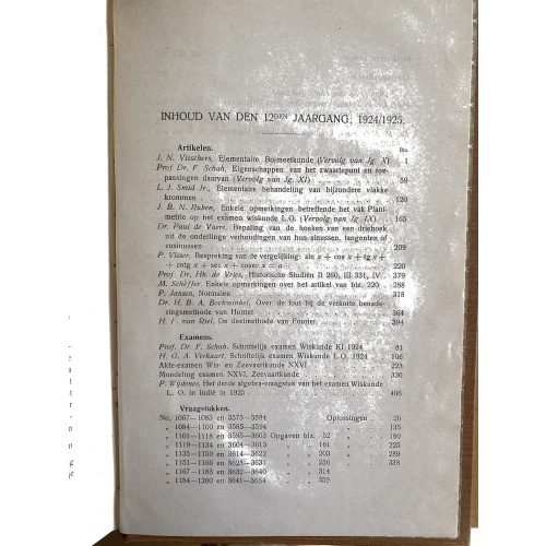 Nieuw Tijdschrift voor Wiskunde jaargang 12 (1924-25)