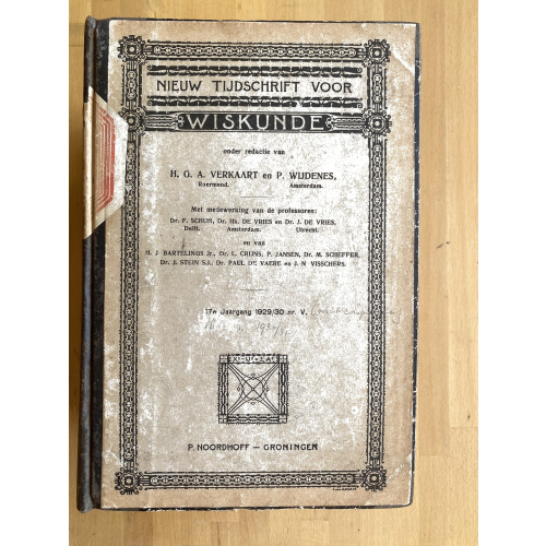 Nieuw Tijdschrift voor Wiskunde jaargang 19 (1931-32)