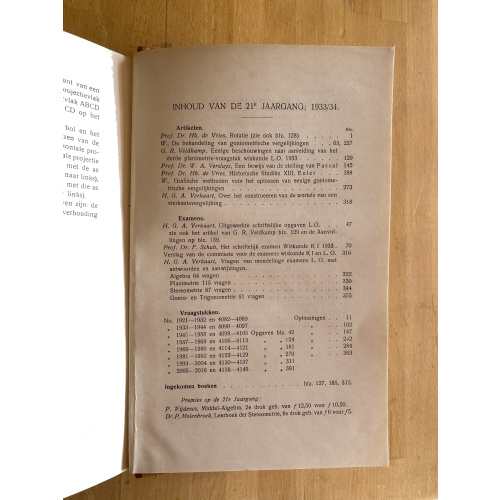 Nieuw Tijdschrift voor Wiskunde jaargang 21 (1933-34)