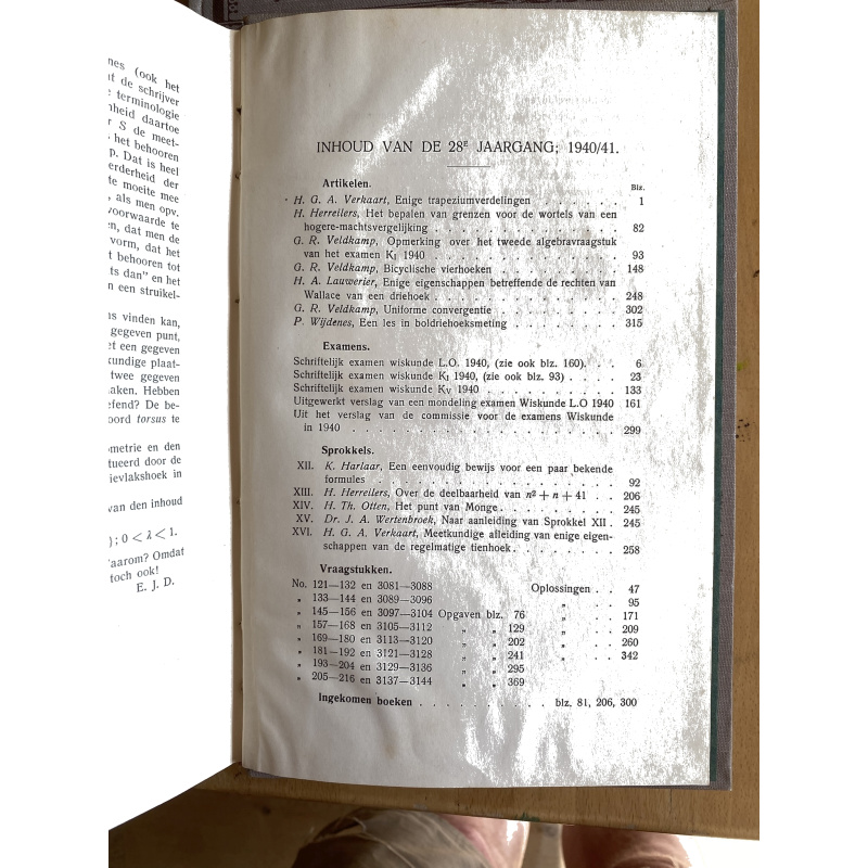 Nieuw Tijdschrift voor Wiskunde jaargang 28 (1940-41)